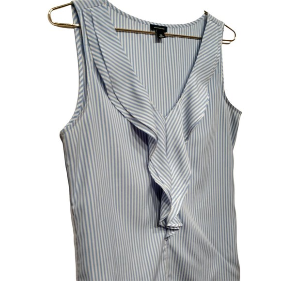 Ann Taylor Striped Ruffle Tank Top Blouse Size XS - Picture 5 of 11